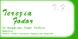 terezia fodor business card