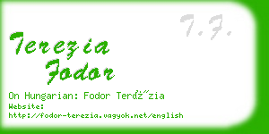terezia fodor business card